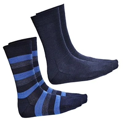 Afbeelding van VITSOCKS Wintersokken Merino wol warm fijn heren (2 paar) comfortabel zacht, Marineblauw