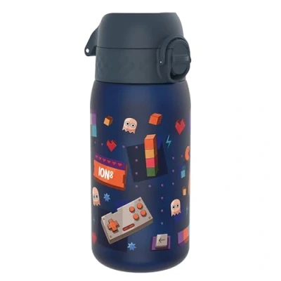 Afbeelding van Ion8 Gourde Enfant, 350ml, Anti Fuite, Facile à Ouvrir, Verrouillage Sécurisé, Lavable en Lave Vaisselle, Sans BPA, Poignée de Transport, Nettoyer, Carbone Neutre, Motif Safari