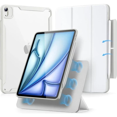 Afbeelding van ESR Rebound Hybrid 360 Hoes Geschikt voor Apple iPad Air 11 (2024) Book Case Wit