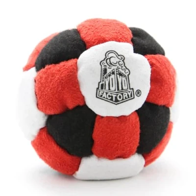 Afbeelding van FOOTBAG rood/zwart (26 Freestyle Foot Bag panelen, van beginners tot professional)