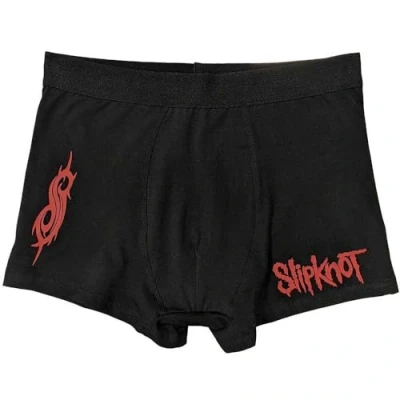 Afbeelding van Rock Off Slipknot Uniseks boxershorts met zwart logo, zwart.