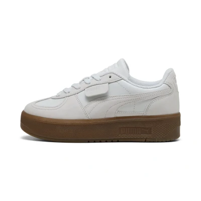 Afbeelding van Puma Palermo Elevata Sneakers laag, Dames, Maat: 42, Feather gray/haute coffee Leer