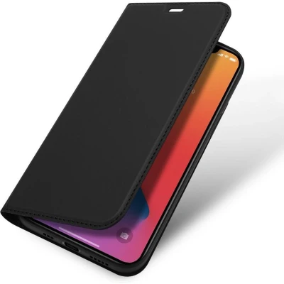 Afbeelding van DUX DUCIS Slimline Wallet kunstleer hoesje voor iPhone 12 en Pro zwart