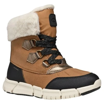 Afbeelding van Geox Flexyper GIRL ABX Snowboots voor kinderen, Maat: 38, Whisky/black Imitatieleer/ textiel