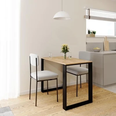 Afbeelding van AKKE Eettafel, keukentafel, handwerk, goudkleurig, 120 x 60 cm