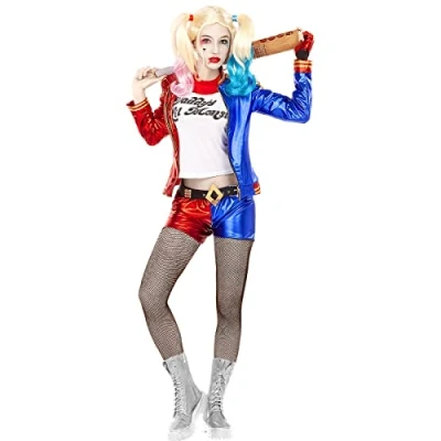 Afbeelding van FUNIDELIA Harley Quinn kostuum Suicide Squad Voor Dames Maat: S