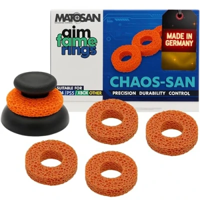 Afbeelding van MatoSan® AIMFAME Precision Thumb Stick Ring Aim Assist Schokdemperringen Analog Accessoires voor Playstation 5 Xbox One X S Switch PS5 PS4 Controller Sticks Control (Chaos 120)