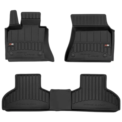 Afbeelding van M MOTOS Rubberen vloermatten voor BMW X5 F15 2013 2018. Maak autorijden comfortabeler met de zwarte antislip automat 3D. Vloermat alle weersomstandigheden, bescherming tegen vuil