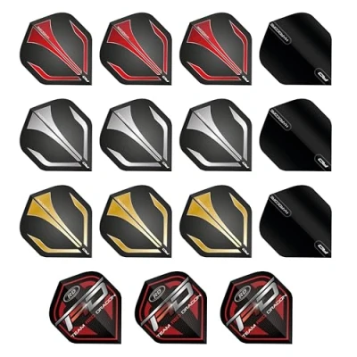 Afbeelding van RED DRAGON Hardcore Geassorteerd Selectiepakket Extra Dikke dartvluchten 5 sets per pakket (15 in totaal)