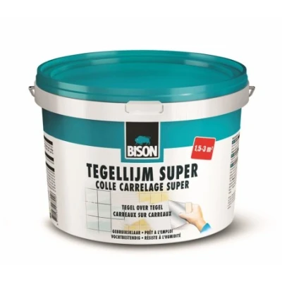 Afbeelding van Bison tegellijm super 3 kg, emmer