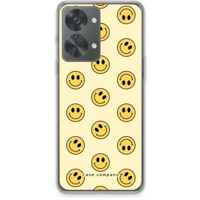 Afbeelding van Case Company® hoesje geschikt voor OnePlus Nord 2T Smiley N2 Soft Cover Telefoonhoesje Bescherming aan alle Kanten en Schermrand