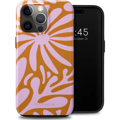Afbeelding van Selencia Hoesje Geschikt voor iPhone 15 Pro Max Vivid Backcover Modern Bloom Pink