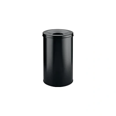 Afbeelding van Papierbak met vlamdover Durable 3307 01 rond 60liter zwart