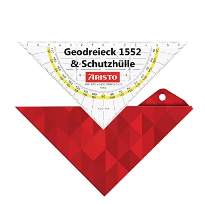Afbeelding van Aristo geocover inclusief geodriehoek 16 cm rood AR 18000B