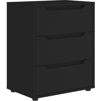 Afbeelding van vidaXL Dressoir VISNES 60x40x73 cm bewerkt hout zwart
