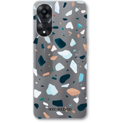 Afbeelding van Case Company® hoesje geschikt voor Oppo A78 5G Terrazzo N13 Soft Cover Telefoonhoesje Bescherming aan alle Kanten en Schermrand