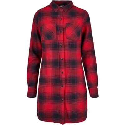 Afbeelding van Urban Classics Blousejurk, Dames, Maat: Medium, Darkblue/red