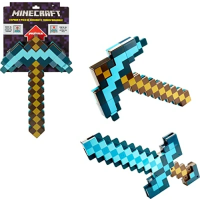 Afbeelding van Minecraft Mattel FCW14 Zwaard / transformeerbare speelgoedhouweel voor kinderen, accessoires rollenspel