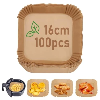 Afbeelding van JOPHEK 100 vellen heteluchtfriteuse bakpapier, 16 cm, accessoires voor (16 cm)