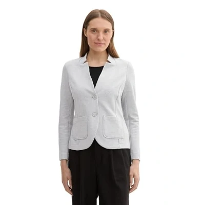 Image de TOM TAILOR Blazer pour femme, 33774 New Light Grey Melange, XXL