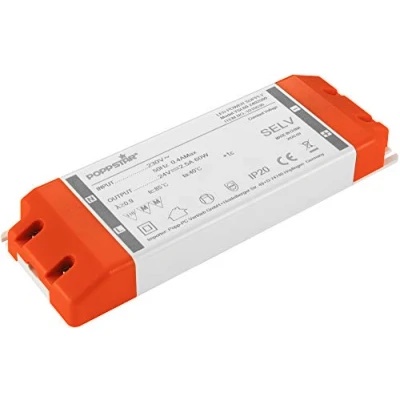 Afbeelding van Poppstar LED Trafo transformator 230 V AC / 24 DC 2,5 A 60 W