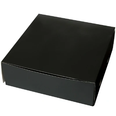 Afbeelding van Taartdoos 30x30x10cm. Zwart 50st