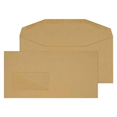 Image de Blake Purely Everyday 114 x 229 mm fenêtre enveloppes gommées avec Kraft Lot de 1000