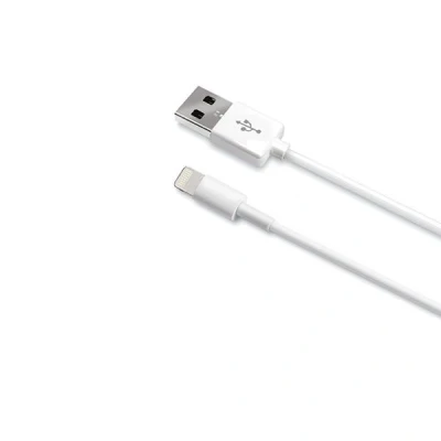 Afbeelding van Celly Lightning USB Kabel 1 Meter Wit Kleurloos Powerbanks, Batterijladers &amp; Kabels