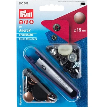 Afbeelding van Prym Anorak Naaivrijedrukknopen 15mm Oud Koper