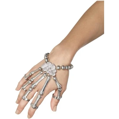 Afbeelding van Smiffys Skelet hand armband, zilver