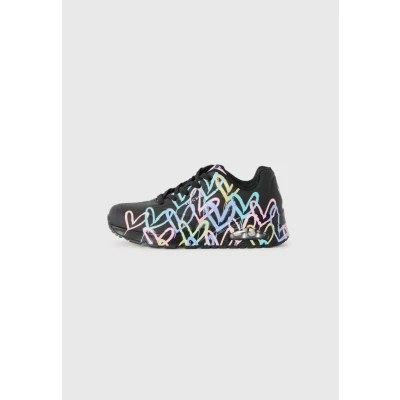 Afbeelding van Skechers Uno Spread the Love Sneakers voor dames, zwart.