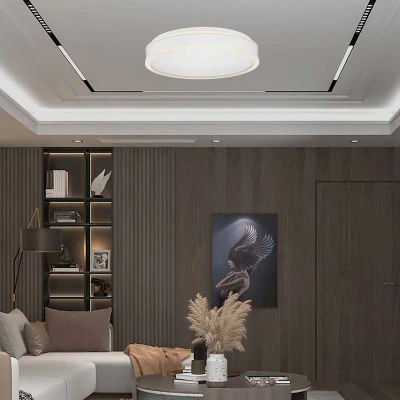 Afbeelding van V TAC VT 7757 W Designer plafonnière Rond IP20 Witte behuizing 38 watt 4050 lumen 4000K
