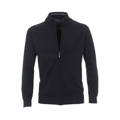 Afbeelding van Casa Moda vest heren donkerblauw effen