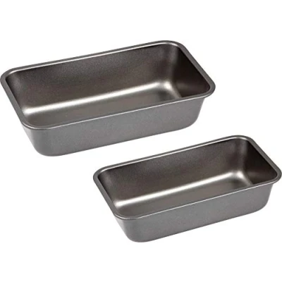 Afbeelding van Chg Set 263 02 Bakvormen, Broodbakvormen, Special 2 Laags Anti Aanbaklaag, 250C Hittebestendig, van Stuks, Grijs,2 Stuks 27 x 13 7 cm en 32