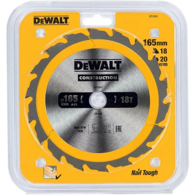 Afbeelding van DeWalt DT1933 Cirkelzaagblad 165 x 20 18T Hout