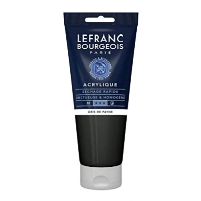 Image de Lefranc Bourgeois peinture acrylique gris de Payne semi opaque satin fine 200 ml
