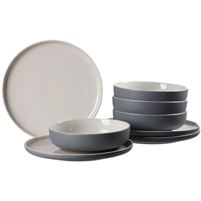 Afbeelding van Ritzenhoff &amp; Breker Tafelservies Jasper, 8 delig, grijs, aardewerk