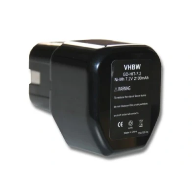 Afbeelding van vhbw 1 x reservebatterij voor Hitachi EB712S, 325292, EB714S elektrisch gereedschap (2100 mAh, NiMH, 7,2 V)