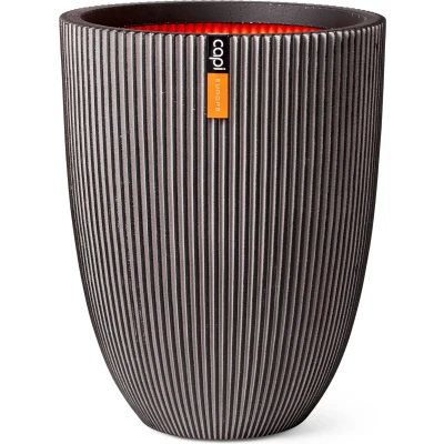 Afbeelding van Bloempot Groove elegant 46x58 cm antracietkleurig