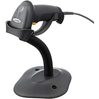 Afbeelding van Zebra Symbol LS2208 Draagbare streepjescodescanner 1D zwart met houder en USB kabel (zonder RS232 kabel)