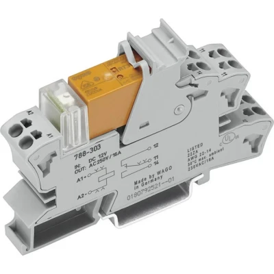 Afbeelding van WAGO 788 312 Relaismodule Nominale spanning: 24 V/DC Schakelstroom (max.): 8 A 2x wisselcontact 1 stuk(s)