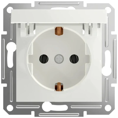 Afbeelding van Schneider Electric Wandontactdoos met klapdeksel Asfora Wit (RAL 9003) EPH3170121D