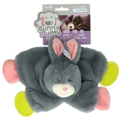 Afbeelding van Bunny Puppy Crunchy Chew Hondenspeelgoed 33x23x5 cm Grijs Roze