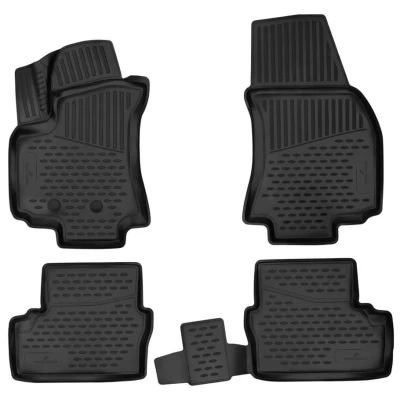 Afbeelding van WALSER XTR 75162 Vloermatset Rubber voor en achter Zwart Op maat gemaakt