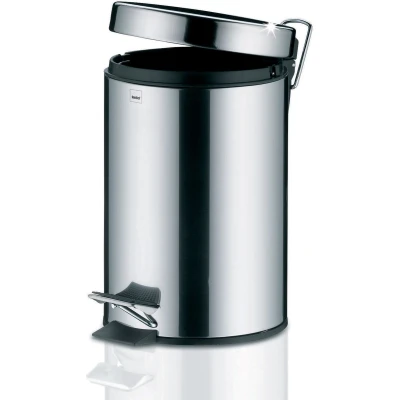Afbeelding van Stampa Pedaal Afvalemmer Silent Close 3 l Zilver Kela