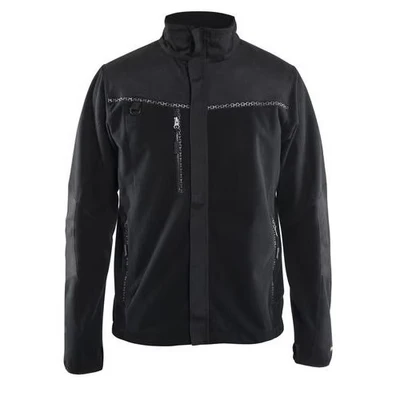 Image de Veste polaire coupe vent noir, col en molleton