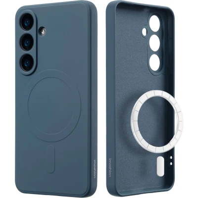 Afbeelding van imoshion Hoesje Geschikt voor Samsung Galaxy S25 Siliconen Color Backcover MagSafe Donkerblauw