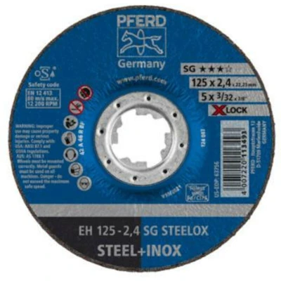 Afbeelding van PFERD SG STEELOX 61340125 Doorslijpschijf gebogen 125 mm 25 stuk(s) RVS, Staal