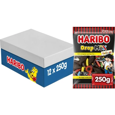 Afbeelding van Haribo Gekleurde Dropmix 12x250g