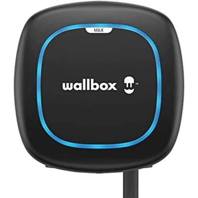 Afbeelding van Wallbox Pulsar Max, oplader voor elektrische voertuigen (11 kW, type 2, WLAN, Bluetooth, OCPP, binnen en buiten, 7 m, eenvoudige installatie), zwart